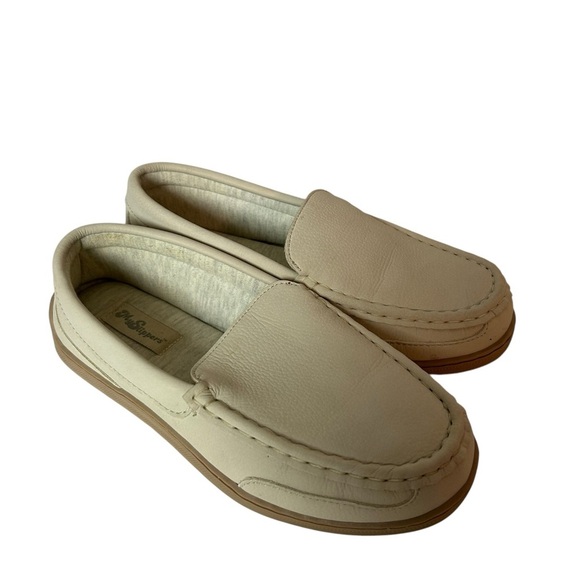 My Pillow All Season Women’s Moccasin Slipper Leather Beige Wide Width 7W - Picture 3 of 7